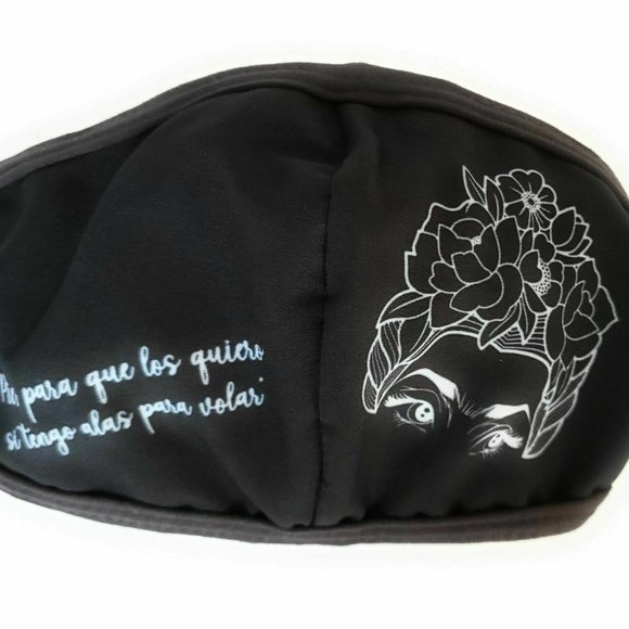 Set of 6 Frida Kahlo Print Face Mask Floral - Picture 7 of 9